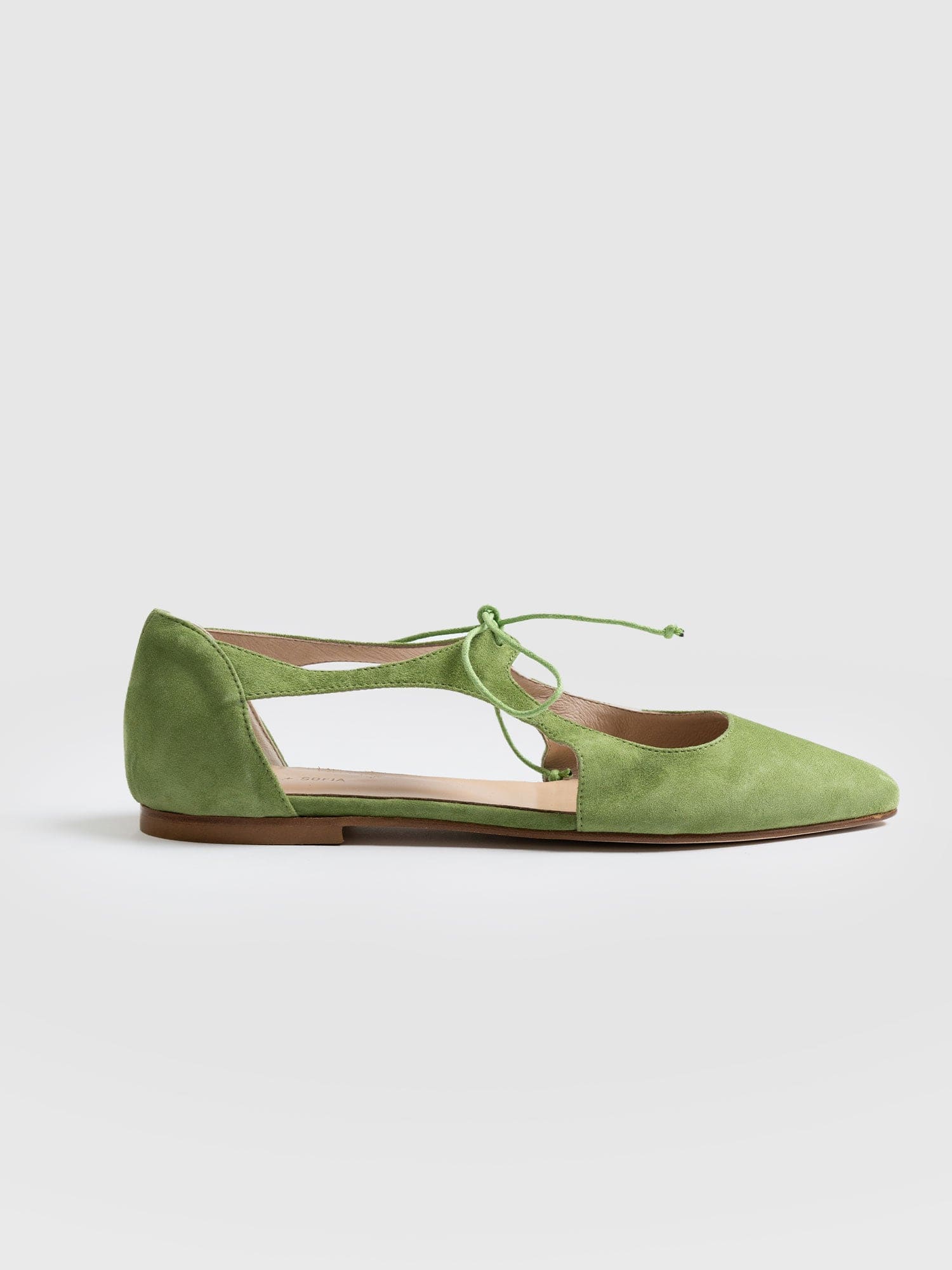 Tie Up Mary Janes Green - Women's Loafers | Saint + Sofia® UK